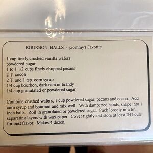 My grandmother’s rum ball recipe!
